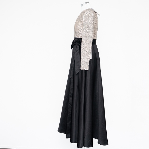 Xscape - Sequinned Long Sleeve Ballgown Dress - Picture 6 of 11